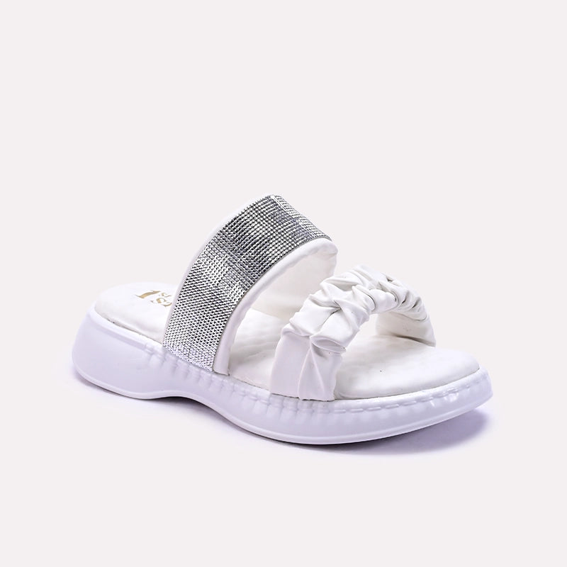 White Comfy Fancy Slippers