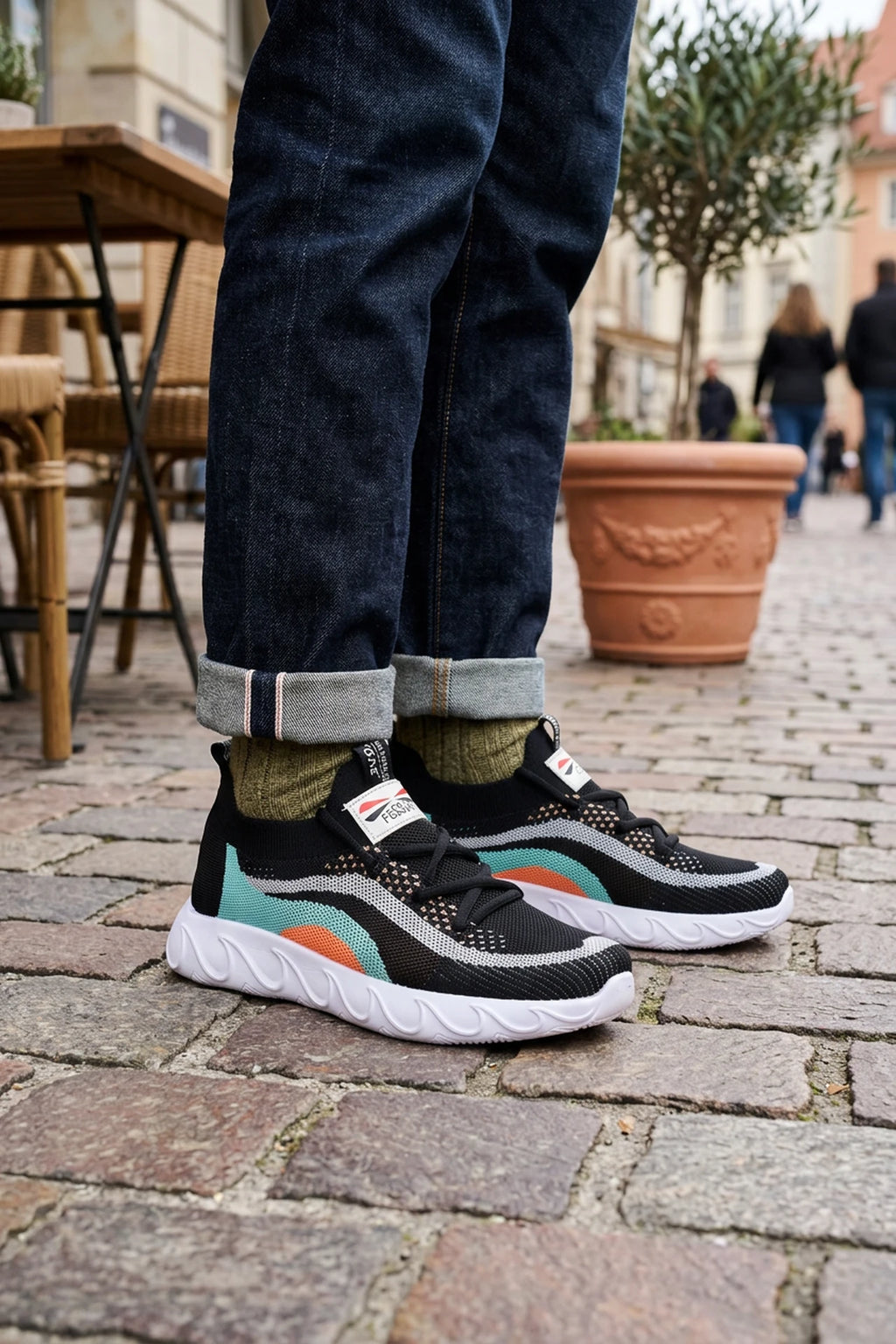 Women Black Sneakers Shoes 0440845