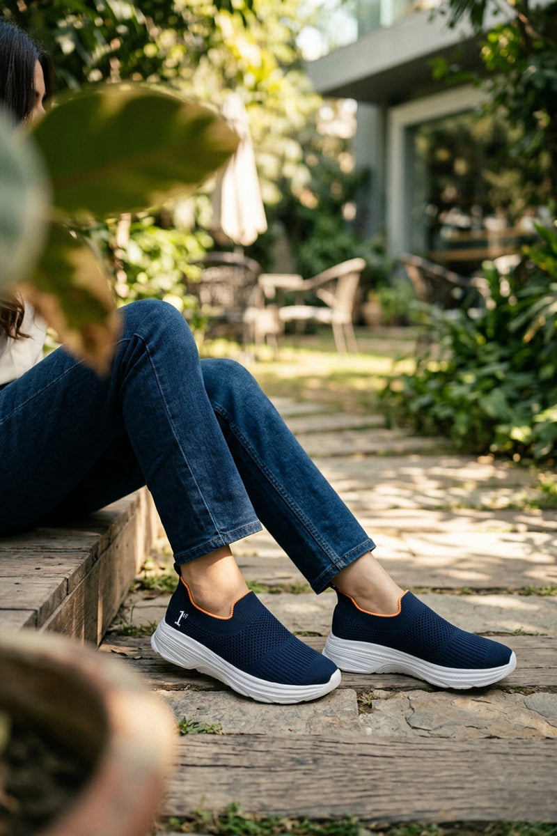 Women Blue Sneaker Shoes 0440785