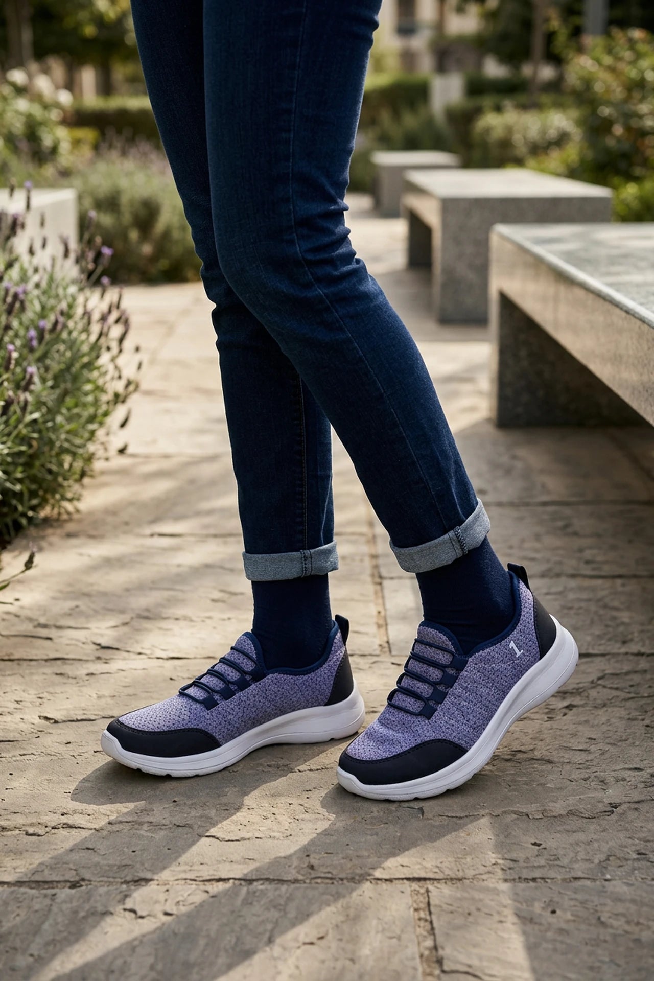 Women Gwyneth Blue Slip On Sneakers 0440729