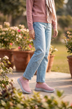 Women Pink Slip On Sneakers Women 0440853