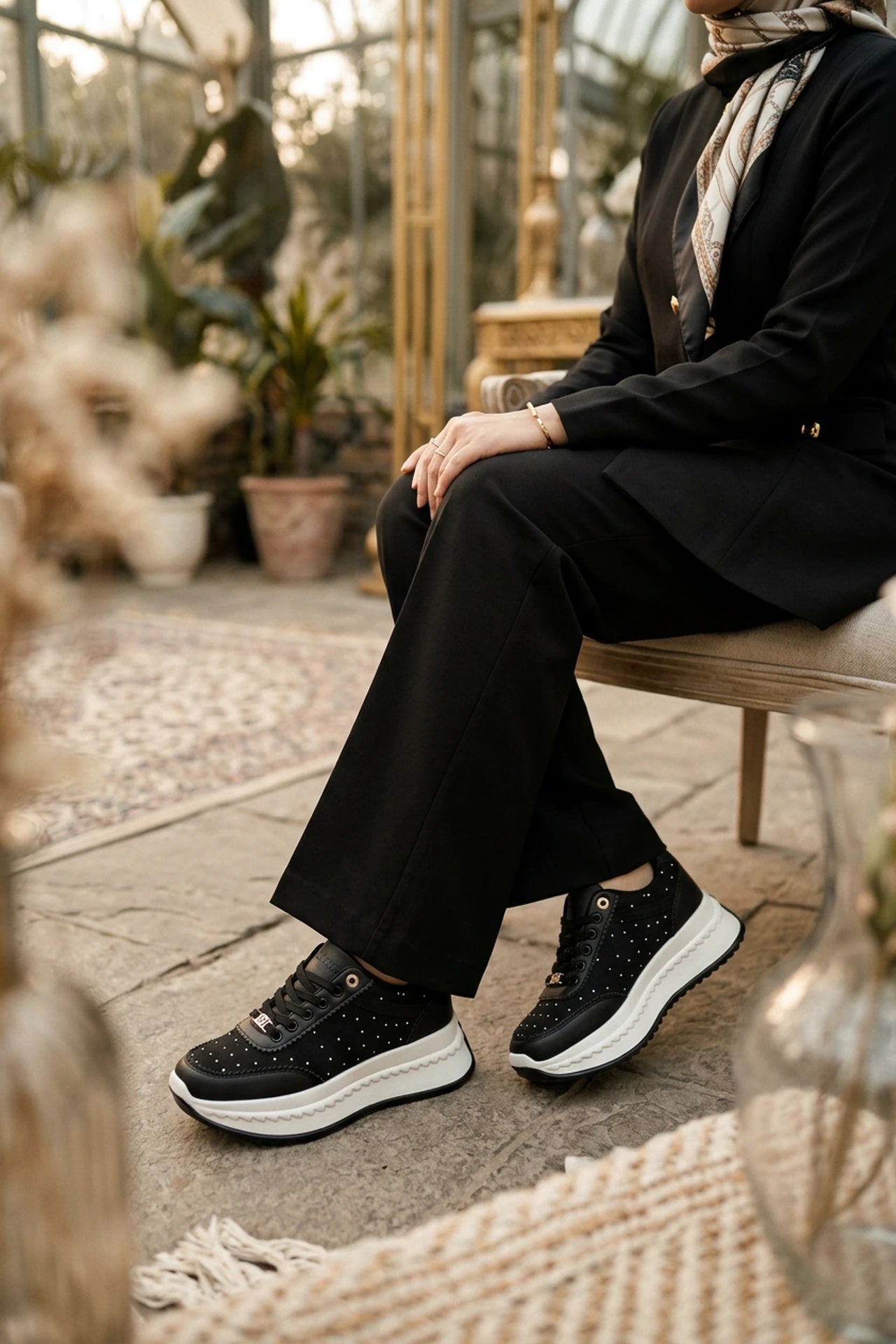 Women Sneaker Shoes Black 0440869