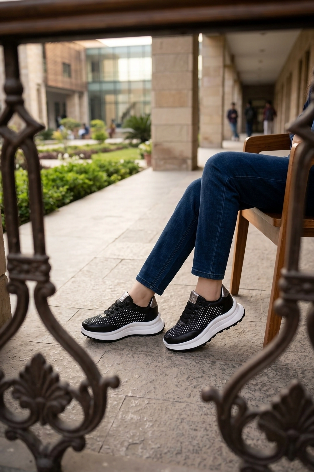 Women Sneaker Shoes Black 0440874