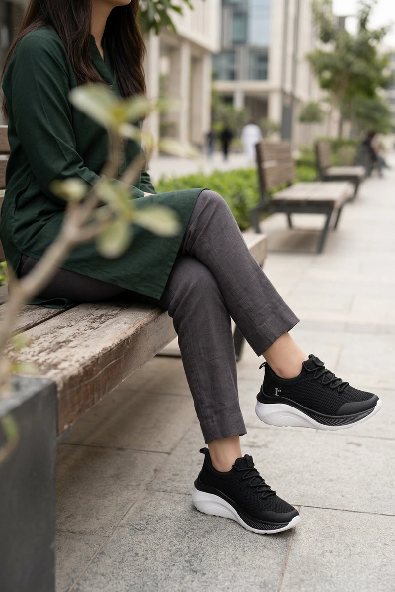 Women Sneaker Shoes Black 0440892