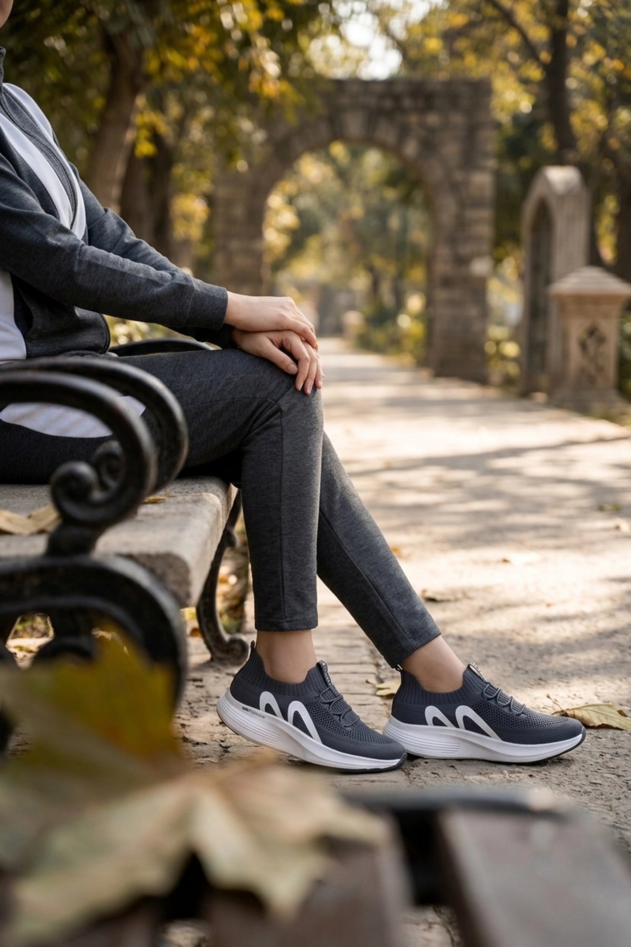 Women Sneaker Shoes Gray 0440894