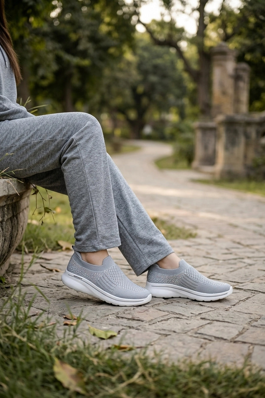 Women Sneaker Shoes Gray 0441033