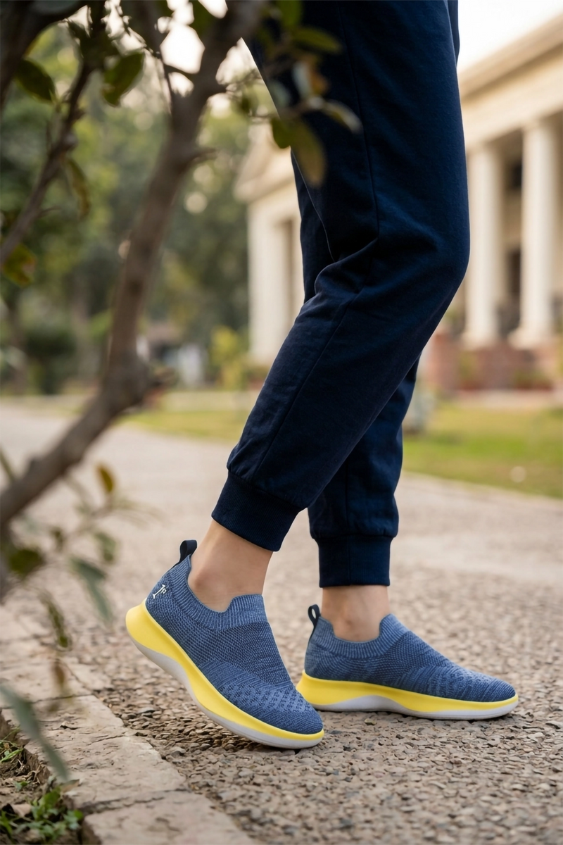 Women Womens Blue Slip on Sneakers 0440808