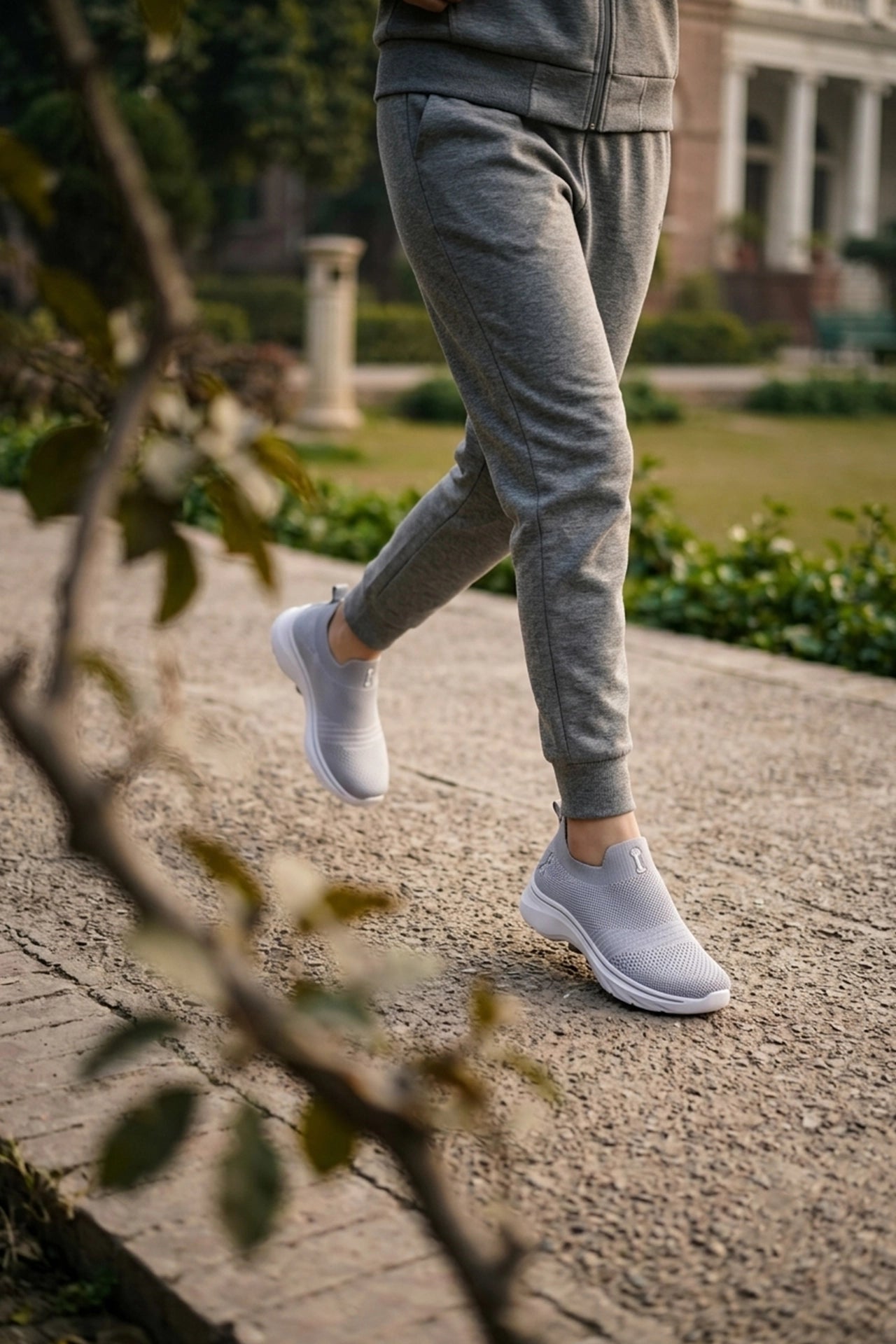 Women Womens Gray Slip on Sneakers 0440809