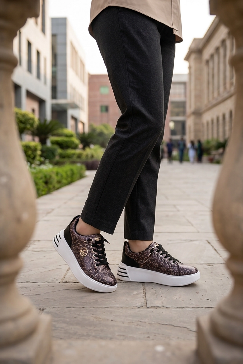 Women Zenith Black Platform Sneakers 0440701