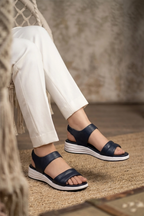 Womens Blue Casual Sandals 0421583