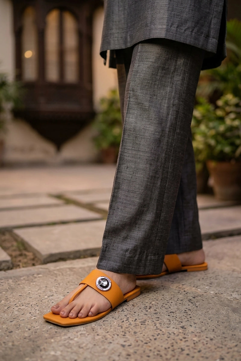 Womens Mustard Casual Slippers 0413288