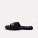 Womens Black Casual Flat Slippers 0412948