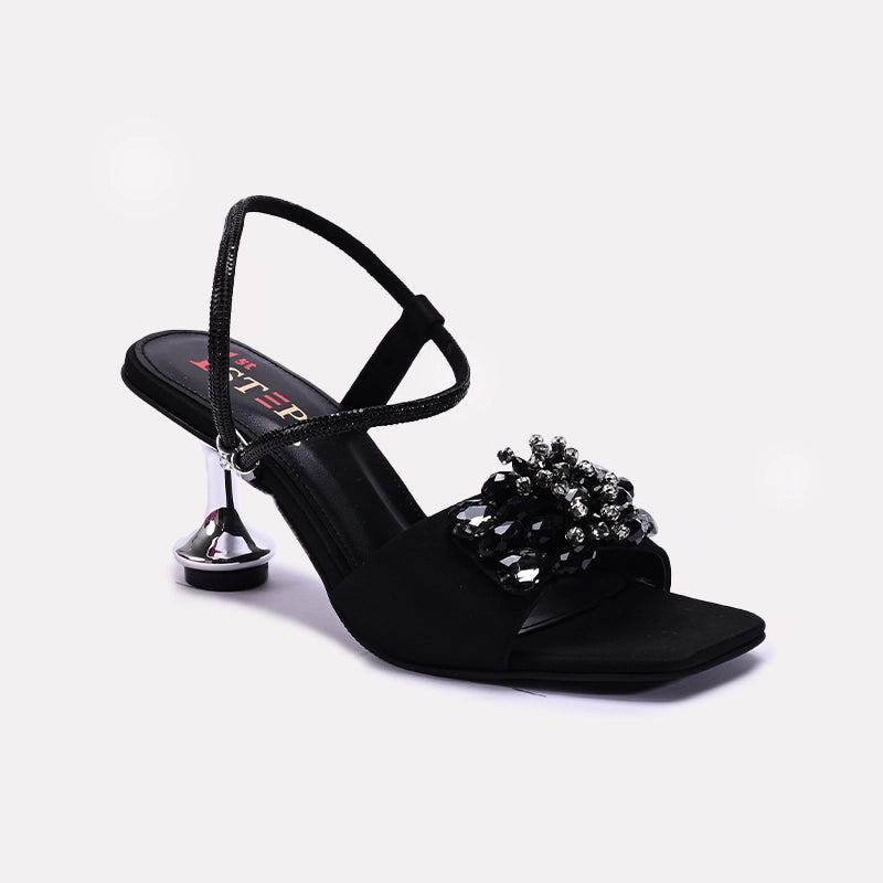 Womens Black Fancy Sandals 0421446