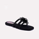 Womens Black Fancy Slippers 0413005