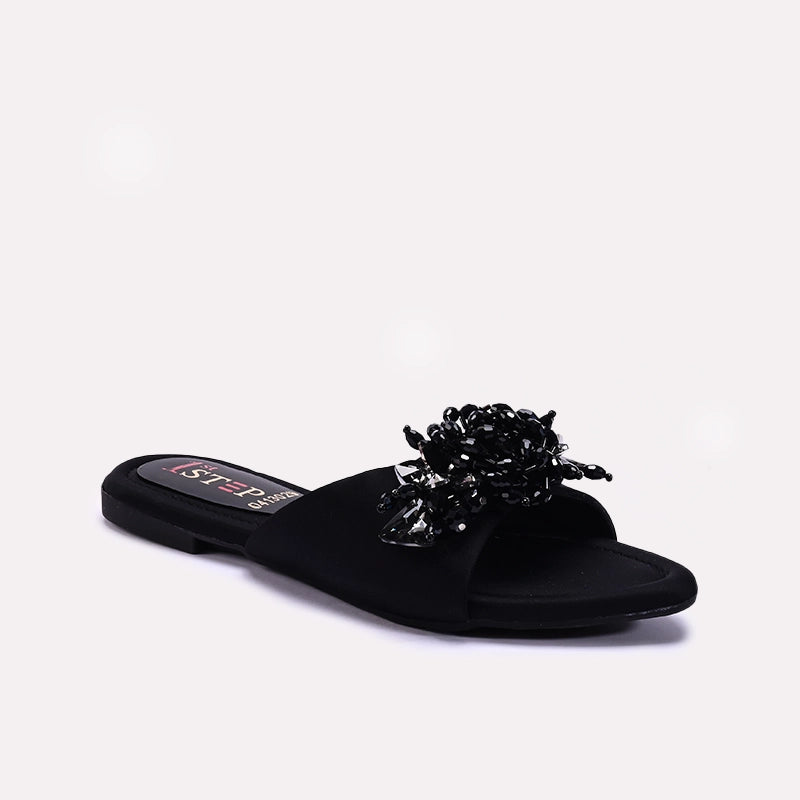 Womens Black Fancy Slippers 0413029