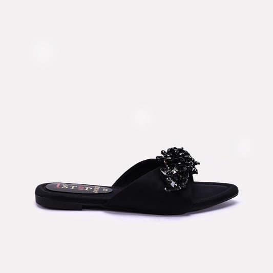 Womens Black Fancy Slippers 0413029