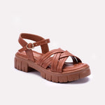 Womens Brown Chunky Casual Sandals 0421472