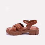 Womens Brown Chunky Casual Sandals 0421472