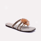 Womens Gold Fancy Slippers 0413005