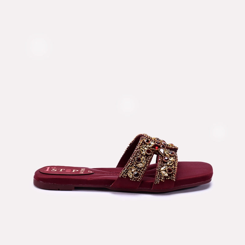 Womens_Maroon_Fancy_Flat_Slippers_0412985_2.webp