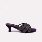 Womens Purple Fancy Heel Slippers 0413051