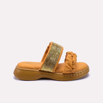 Womens Yellow Comfy Fancy Slippers