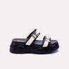 adele women black chunky casual slippers