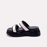 adele black chunky casual slippers for women