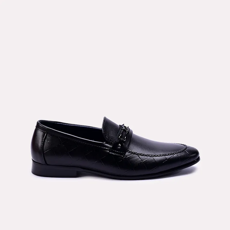 albert mens black formal loafers