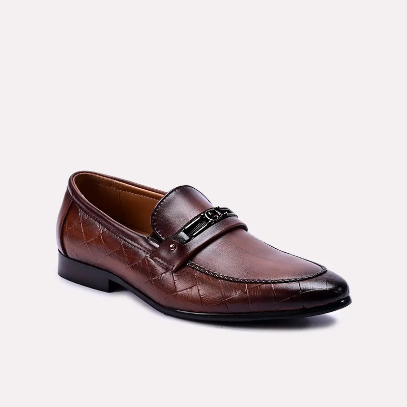 albert brown formal loafers