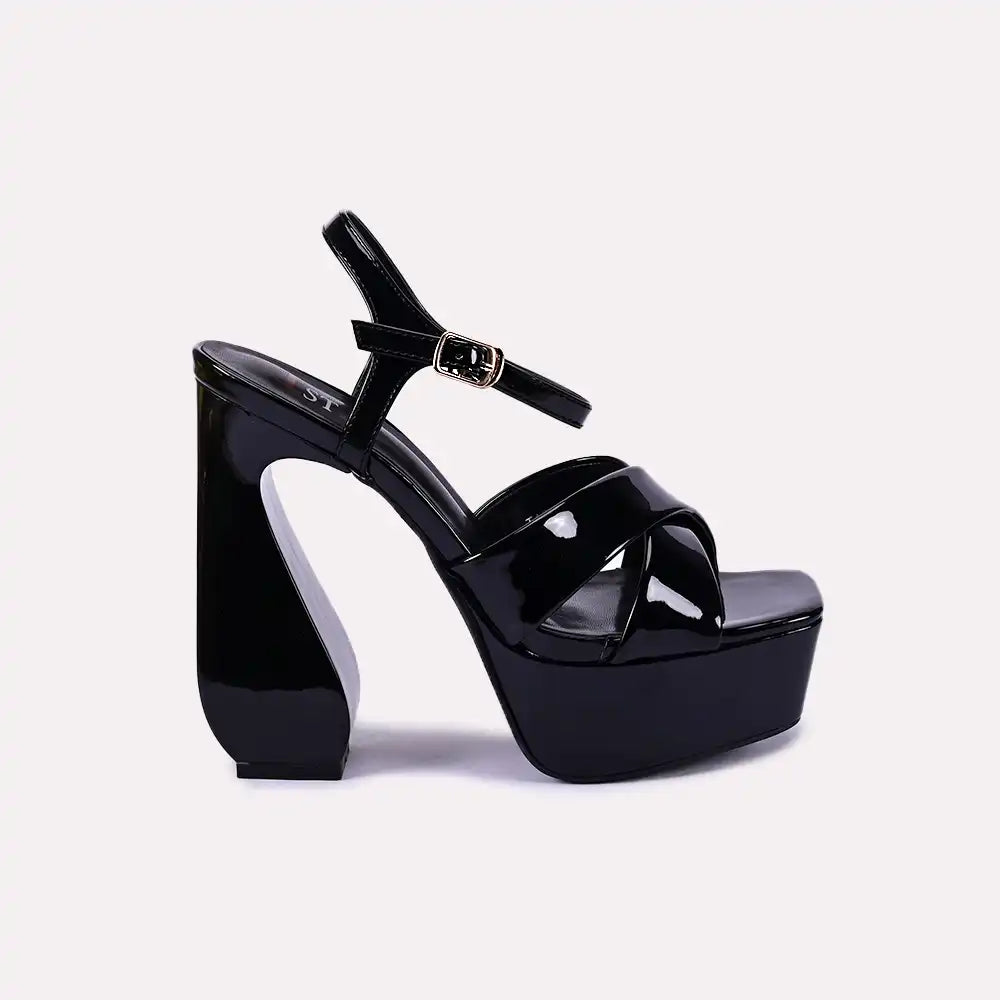 alice black women chunky heel sandals