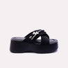 alison women black casual platform slides