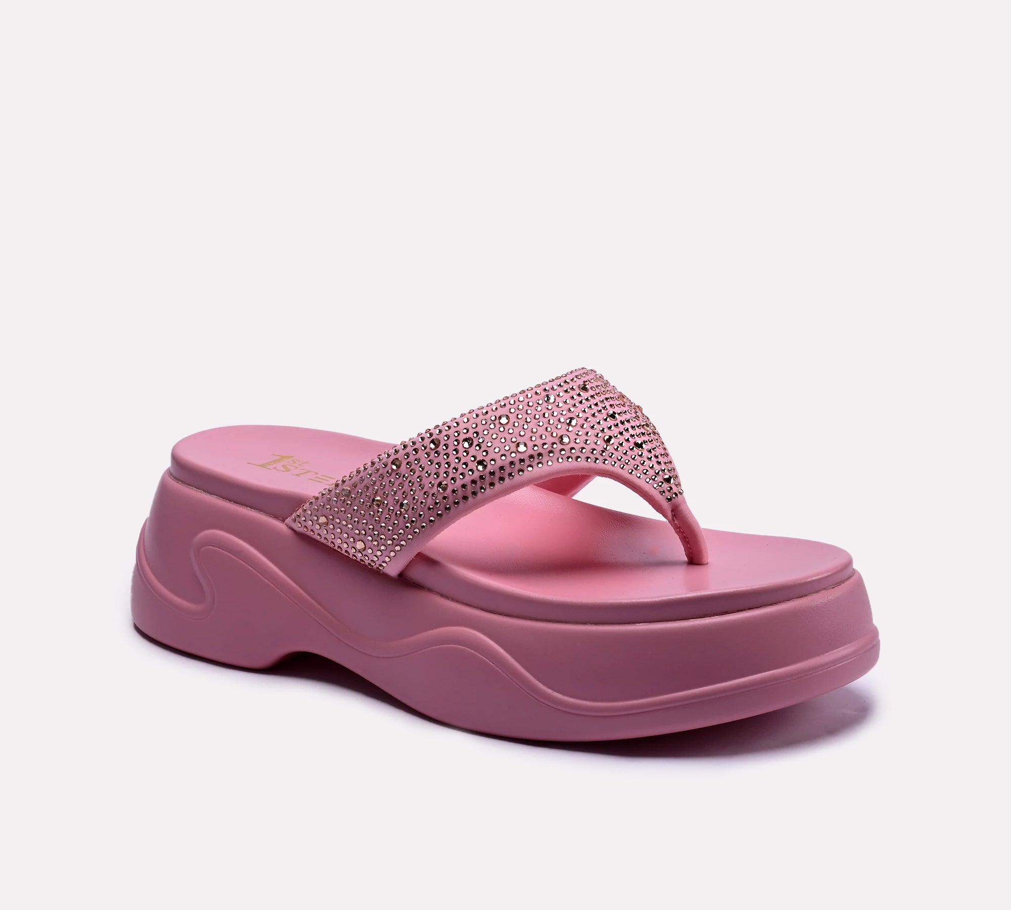 womens pink platform flip flop slippers