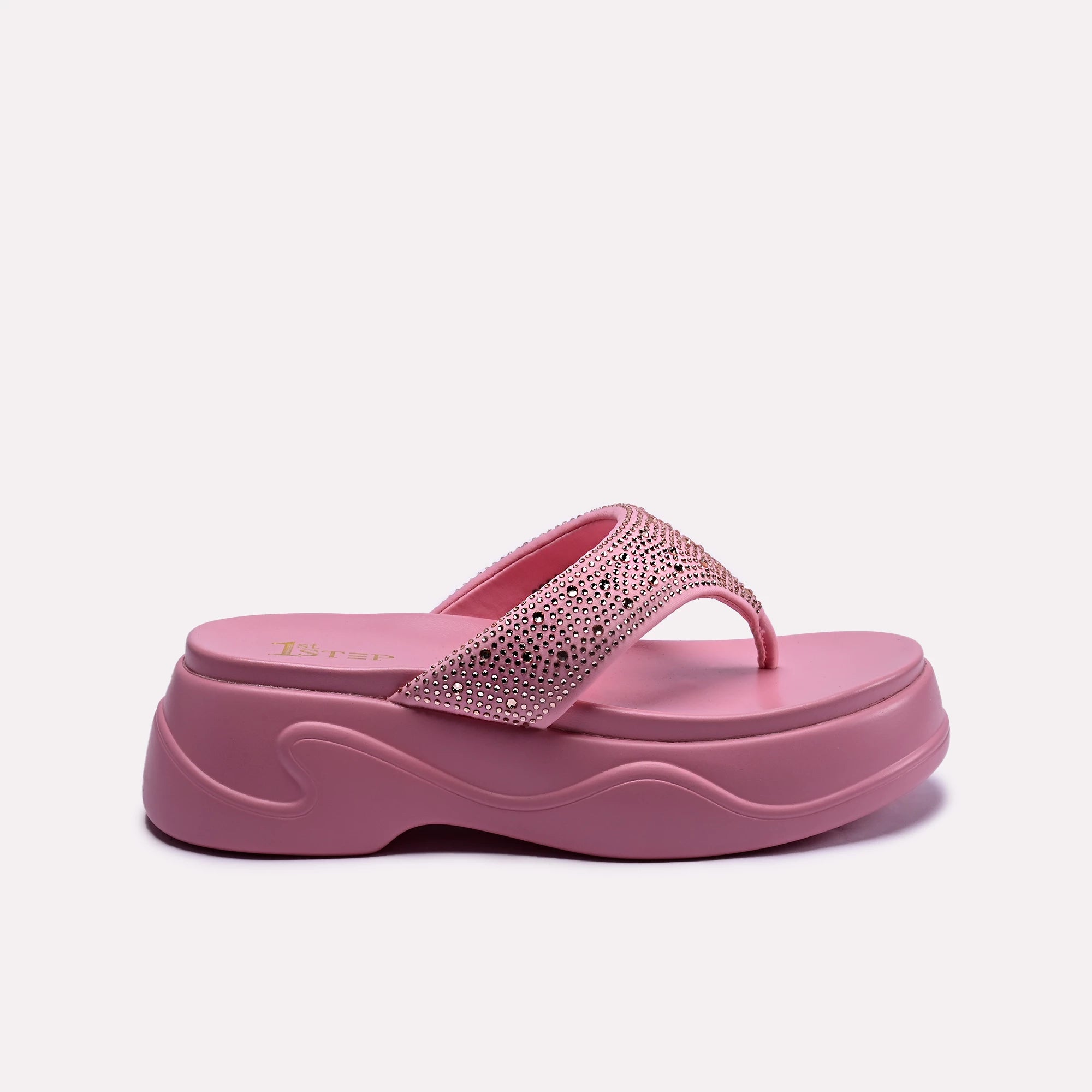 pink platform flip flop slippers for women