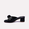 allure black fancy slippers  for womens