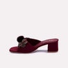 allure maroon fancy slippers  for womens