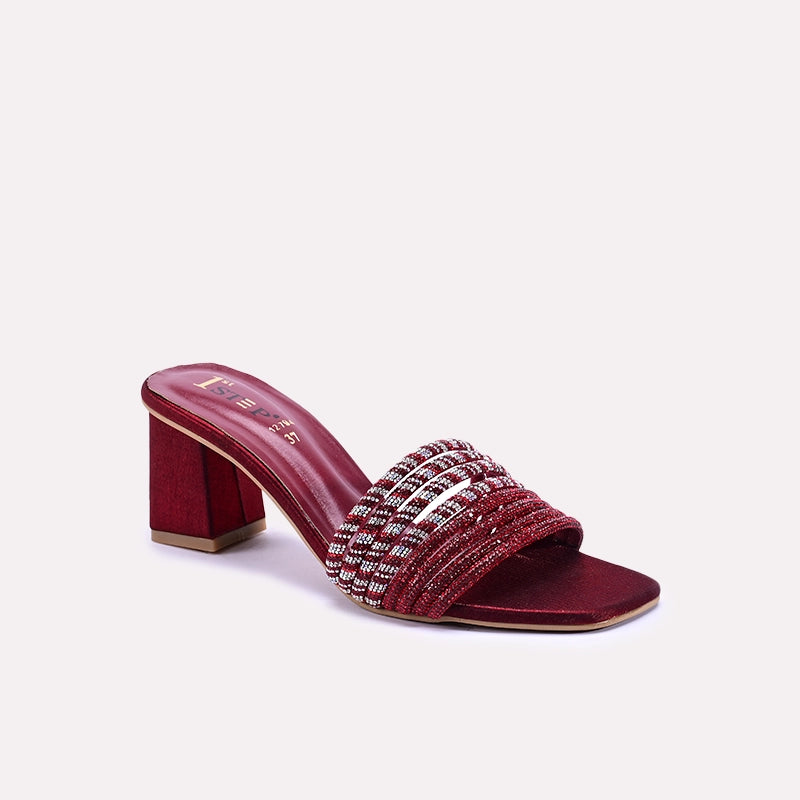 althea maroon bridal slippers