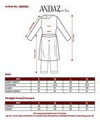 Rust Blossom- 3 Piece Cotton Stitched Suit-15D0129