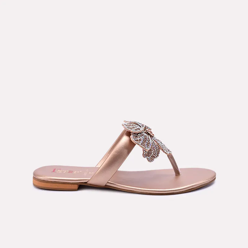 angelina women peach fancy flats