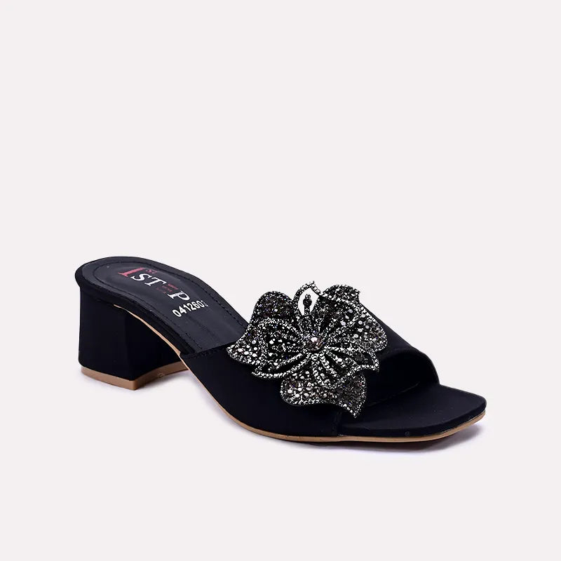 anne black fancy slippers