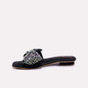 Ariadne Black Fancy Slippers for women