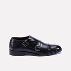 Ascend Black Double Monk Strap Shoes 0111182