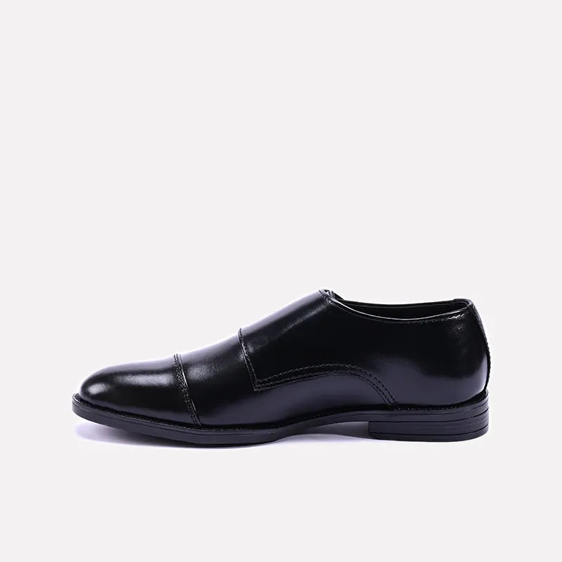 Ascend Black Double Monk Strap Shoes 0111182