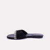 ashbourne black fancy slippers for womens