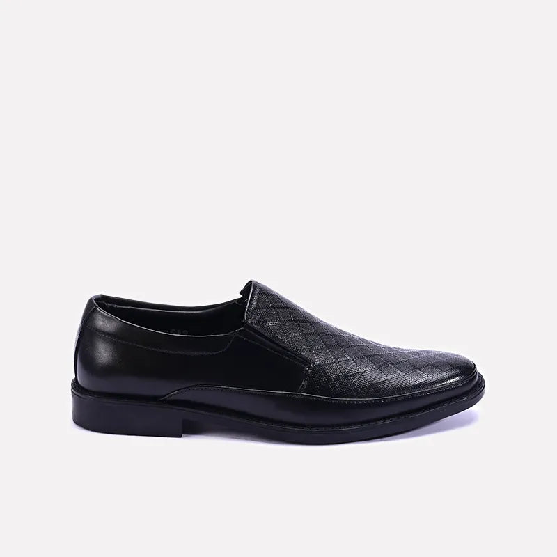 ashby black slip on dress shoes