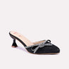 astra black fancy heel pumps