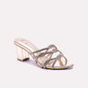 astrid gold bridal heel slippers