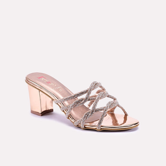 astrid peach bridal heel slippers