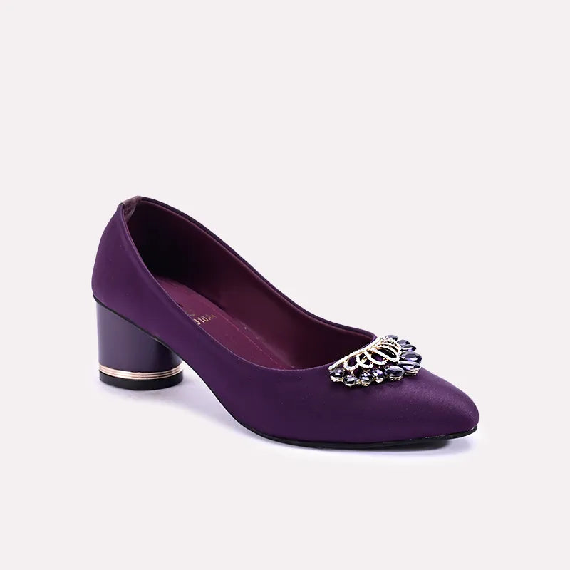 astrid purple fancy court shoes