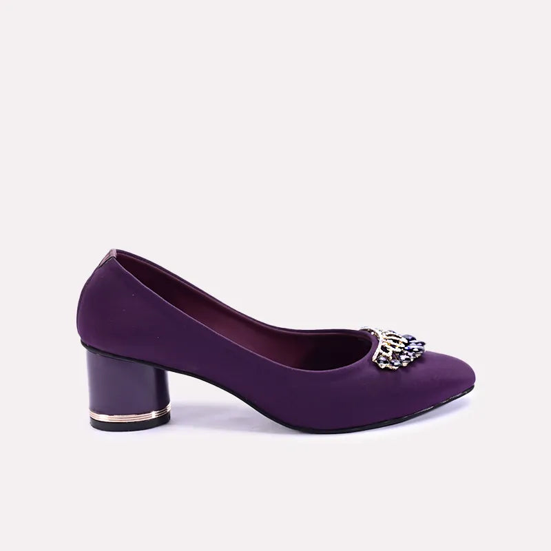 astrid womens purple fancy court shoes